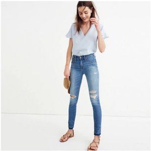 Madewell high rise distressed skinny jeans